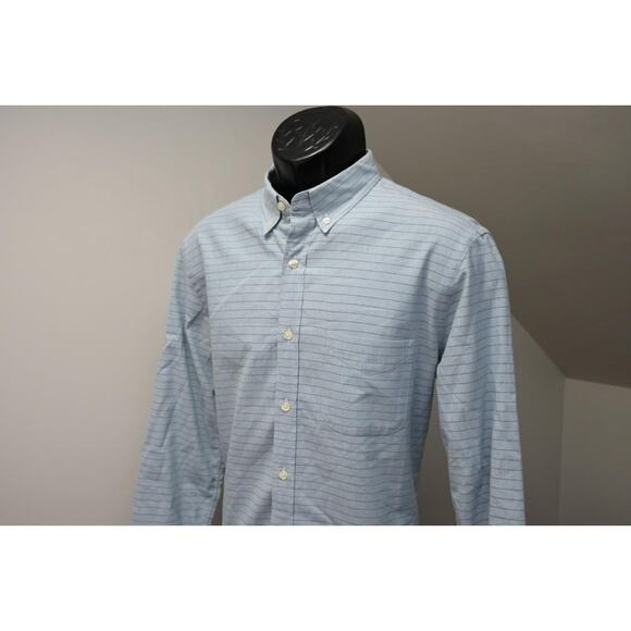 J Crew Button Up Dress Shirt Long Sleeve Slim Fit Striped Casual Mens Sz Medium - Picture 3 of 6